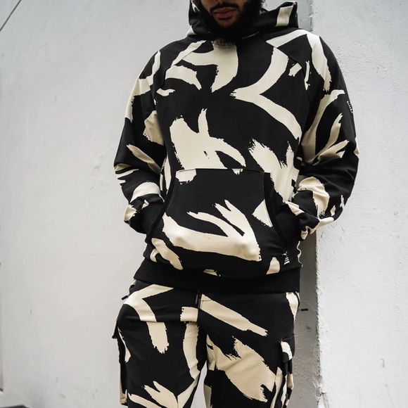 PAPER PLANES BRUSH CAMO HOODIE - Picture 1 of 15
